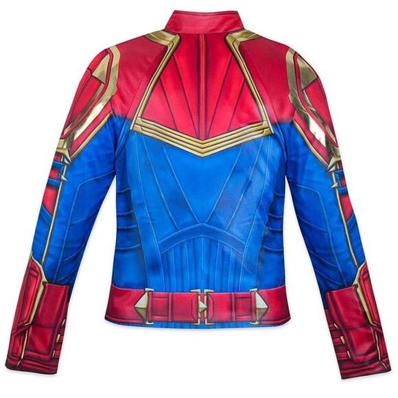 Disney Store Captain Marvel Costume Kids 5 6 Brie Larson Avengers Endgame Outfit - Picture 3 of 11